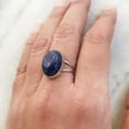 thumbnail image 5 of Blue Lapis Lazuli Ring, Oval Cut Gemstone Ring, Split Band Ring, Blue Gemstone Ring, Minimalist Ring, Handmade Ring, Ring For Her, Gift Item, 5 of 5
