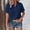 Navy, variant on Women's Short Sleeve Crewneck T Shirt Lightweight Soft Blend Basic Tee Solid Color Casual Everyday Top for Spring Summer Fall Comfortable Daily Wear Essential