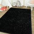 thumbnail image 6 of TWINNIS Shaggy Fuffly Area Rugs Super Soft Kids Carpet for Bedroom/Livingroom/Nursery Room,6.2’x9',Black, 6 of 7
