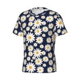 thumbnail image 3 of Rocae Daisy Floral for Men's Moisture-Wicking Crew Tee - T-Shirt for Sports, Outdoor Activities, and Casual Wear3X-Large, 3 of 9