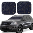 thumbnail image 1 of Balery Copper-Gold Gloss Outline Flower Parasol para parabrisas de coche de 2 piezas | Parasol plegable para parabrisas delantero de coche para la mayoría de sedanes-Medium, 1 of 6