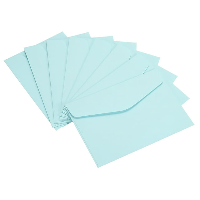 Unique Bargains Mini Envelopes, Storage Card Holder, Light Blue, 100 Count, 100 Pack