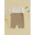 thumbnail image 4 of Bagilaanoe Newborn Baby Girl Boys Summer Jumpsuit Contrast Color Short Sleeve Bodysuit 3M 6M 12M 18M Infant Casual One Piece Romper, 4 of 8