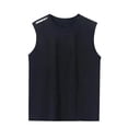thumbnail image 6 of Men's Sleeveless Tank Top Cotton Athletic Muscle Tee Crew Neck Pullover Quick Dry Breathable Casual Running Gym Workout Beach Vacation Streetwear | TOPLIU,Black L, 6 of 8