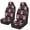 Sugar Skull Floral Theme, variant on Chririnla Leopard Stripes Design Car Seat Cover for Auto, Protective Auto Seat Cover Washable Polyester Car Seat Cover Front Set