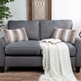 thumbnail image 5 of Somerset Home Set of Two 11x19 Plush Lumbar Pillows and Covers (Sandy Gray), 5 of 7