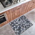 thumbnail image 6 of Ottomanson Non-Slip Small Area Rug for Entryway 2'3" x 3' Easy Clean & Durable Kitchen Mat, Navy Triangles, 6 of 8