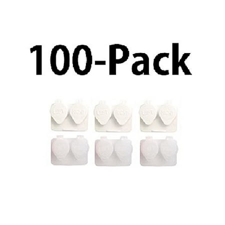 WHITE Flip-Top Contact Lens Flat Packs (pack of 100)