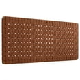 thumbnail image 2 of Sparta Weave Wall-Mount Vegan Leather Queen Headboard in Walnut Brown, 2 of 7