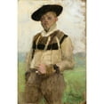 thumbnail image 2 of Pascal-Adolphe-Jean Dagnan-Bouveret 13x18 Black Ornate Wood Framed Double Matted Museum Art Print Titled - Portrait of Jules-Alexis Muenier (1887), 2 of 5