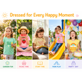 thumbnail image 6 of HILEELANG 2-7T Toddler/Little Girls 100% Cotton 3 Pack Fruit Graphic Short Sleeve T-Shirt, Size 5T, 6 of 10