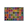 thumbnail image 2 of Fun Time Nylon 51"x78" Hebrew Numbers & Letters Area Rug in Multi-Color, 2 of 5