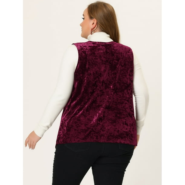 Plus size shop pink fur vest