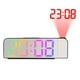 thumbnail image 1 of Reloj despertador con proyección de techo, LED digital con rotación de 180°, carga USB, batería de memoria, función de repetición y atenuador de 3 niveles, pantalla de 12/24 horas, 1 of 5