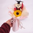 thumbnail image 2 of CIMAXIC graduation 2pcs of One Set Delicate Sunflower Beautiful Bouquet Lifelike Flower Decor Decorative Bouquet Layout for Party Desktop Photo Graduation,11.81"X7.87"X3.15", 2 of 5