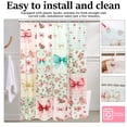 thumbnail image 5 of Dznils Floral Shower Curtain with Hooks, Farmhouse Patchwork Fabric Bathroom Curtain, Pink Bow Floral, 72" x 72", 5 of 11
