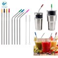 thumbnail image 6 of Deago Set of 8 Stainless Steel Straws Ultra Long 10.5 Inch Drinking Metal Straws, 6 of 8