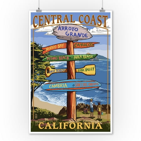 Arroyo Grande - Arroyo Grande, California - Destination Sign - Lantern Press Poster (9x12 Art Print, Wall Decor Travel Poster)