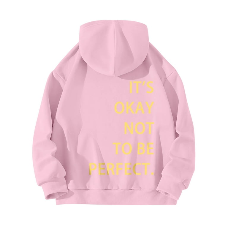 Pink Essentials Hoodie, Polyester Hoodies for Women, Women's Long