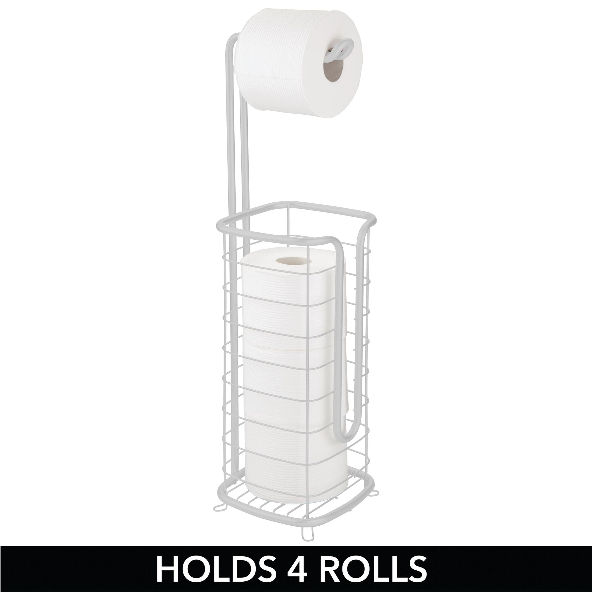 Floor Standing Steel Toilet Paper Holder with Roll Storage – StudioAndolina