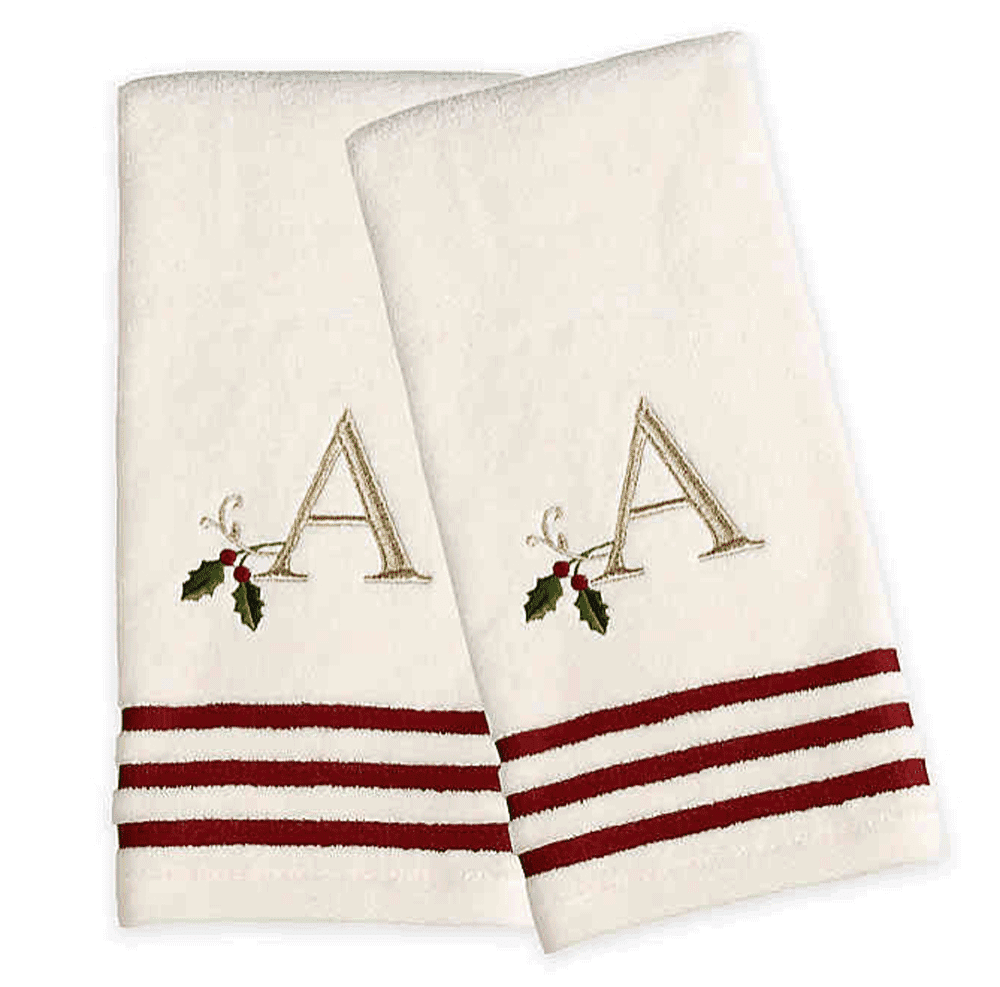 NEW Linen Guest Bath Hand/Bar Towel Ivory 14 X 22 set/2 Great for Monogram 
