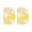 Designer Yellow Flower Inlay Hoops Earring, variant on Elegant Cute Designer Orange Flower Inlay Hoop Earrings for Women