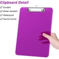 thumbnail image 4 of Minzimin 8.5 x 11 Plastic Clipboards Set of 1/2, Low Profile Metal Clip, Translucent Board, 12.5 x 9 in Letter Size, Office Supply, Back to School, 4 of 7