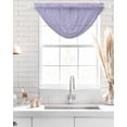 thumbnail image 4 of Waterfall Valances for Windows, Pure Lavender Kitchen Sheer Valance Curtains, Simple Solid Color Rod Pocket Elegant Swag Valances for Living Room Bedroom, 47.2"x38.5", 2 Panel, 4 of 8