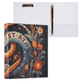 thumbnail image 3 of Tribal Snake Leaves 3 Ring Binders 1.5 inch Hardcover File Folders with Interior Pockets A4 Size Organizer for School Office Hospital, 3 of 8