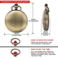 thumbnail image 7 of Minzimin Smooth Pocket Watch Alloy Steel Quartz Roman/Arabic Numerals with 37cm Chain for Father's Day Xmas Best Gifts, 7 of 7