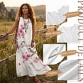 thumbnail image 7 of FOR U DESIGNS Cherry Blossom Bird Print Matching Outfits Linen-Style Couple Clothes Sets Sleeveless Summer Dresses for Women, Men's Casual Button-Down Shirts, 7 of 7