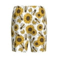 thumbnail image 5 of Naloa Sunflowers and Bees Men's Short Pajama Pants, Lounge Comfort Shorts with Elasticized Waistband and Side Pockets - 3X-Large, 5 of 9