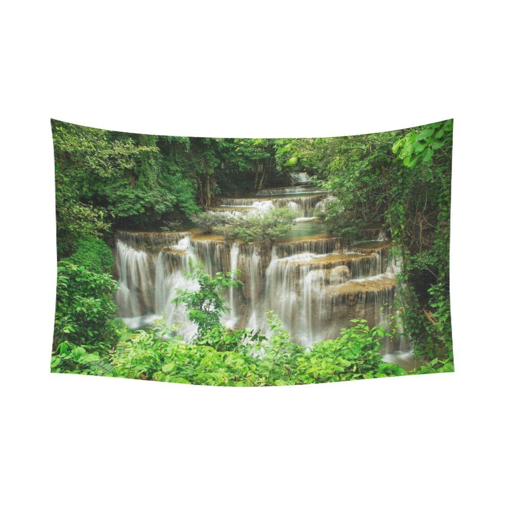 GCKG Thailand Tropical Rainforest Waterfall Tapestry Wall ...