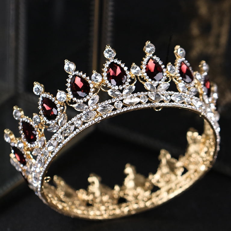 Gold Crystal Tiara Headband - Elegant Bridal Hair Accessory Rose Gold Crystal Bridal Headband Wedding Tiara Rhinestone  main image 2