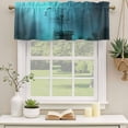 thumbnail image 3 of 2 Pack Valances for Windows, Ocean Shipwrecks Window Valances for Living Room/Bedroom/Bathroom, Coastal Nautical Dolphins Vintage Light Filtering Kitchen Curtain Valance Window Treatment 54"W x18" L, 3 of 9