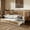 Antique White + Wood + Traditional + Vintage-2, variant on Luckynote Rattan Twin Daybed, Traditional Style with 2 Drawers, No Box Spring Needed for Limited Space Guest Room, Antique White