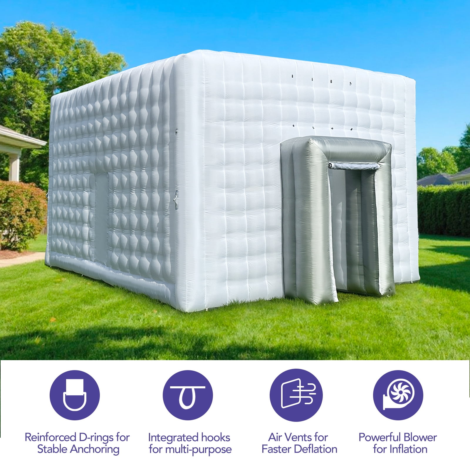 Wellcomer Giant 20'17'x12' Inflatable Outdoor Event/Party Tent - white