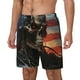 thumbnail image 1 of Balery Cyberpunk Skull American Flag Bañador para hombre, shorts de playa de secado rápido con entrepierna y forro de compresión-XX-Large, 1 of 6