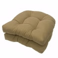 thumbnail image 2 of Topchances Set of 2 Tufted Universal Chair Cushions, Waterproof Outdoor/Indoor Chair Seat Pads, 19" x 19", Taupe, 2 of 8