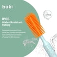 thumbnail image 2 of KinderSense Büki Electric Baby Bottle Cleaning Brush Set - Rechargeable Electric Bottle Brush (Green/Orange), 2 of 7