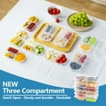 thumbnail image 2 of TAIHUIMY 20 PCS 8.8oz Reusable Snack Containers with Lids, 3 Compartment Condiment Snack Pack Containers, 2 of 7