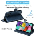 thumbnail image 3 of Galaxy A51 Case, [5G Version] Galaxy A51 Wallet Case,Takfox [RFID Blocking] PU Vegan Leather Cover Case Card Slots Cash ID Credit Card Holder Magnetic Folio Flip Phone Case Kickstand - Blue, 3 of 7