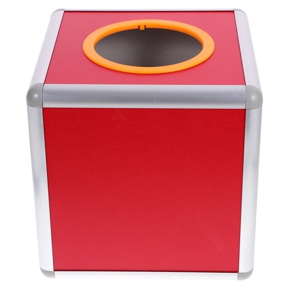 Caja transparente para rifas: Porta boletos de rifa de 20 cm con ranura - Contenedor de lotería de aleación de aluminio, caja promocional para lotería