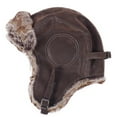 thumbnail image 4 of Janey&Rubbins Cold Weather Rassian Cossack Trooper Bomber Pilot Hat Trapper Hunter Ear Flap Winter Cap (P, L, Brown), 4 of 7