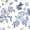 Blue Toile, variant on onn Retro Butterfly Phone Case for iPhone 17 Pro Max