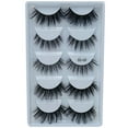 thumbnail image 1 of Pestañas naturales, pestañas postizas, pestañas cortas, pestañas postizas de visón tenues, 5 pares de pestañas postizas naturales, maquillaje natural, cejas postizas negras gruesas., 1 of 3