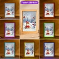 thumbnail image 3 of Hello Winter Pomeranian Football Snowman Welcome Snowy Morning Acrylic Plaque with Wood Photo Frame Box Pom Dog Lover Gifts Light Box - 01012, 3 of 5