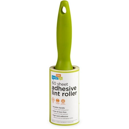 Honey Can Do 60 Sheet Lint Roller with Cover, Green/Beige (Pack of 4)