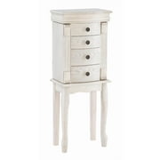 Powell D1321J20W 13.5 x 8.875 x 35 in. Louis Philippe Jewelry Armoire, Off White - Wood