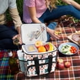 thumbnail image 5 of FORMRS Insulated Cooler Bag 24 Cans Capacity Soft Leakproof Lunch Box with Side Pockets, Flowers Geometric Pattern, 5 of 7